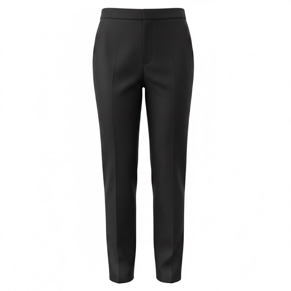 Vince Black Minimalist Spring 2024 Side Zip Flat Front Pull On Pants Size Large